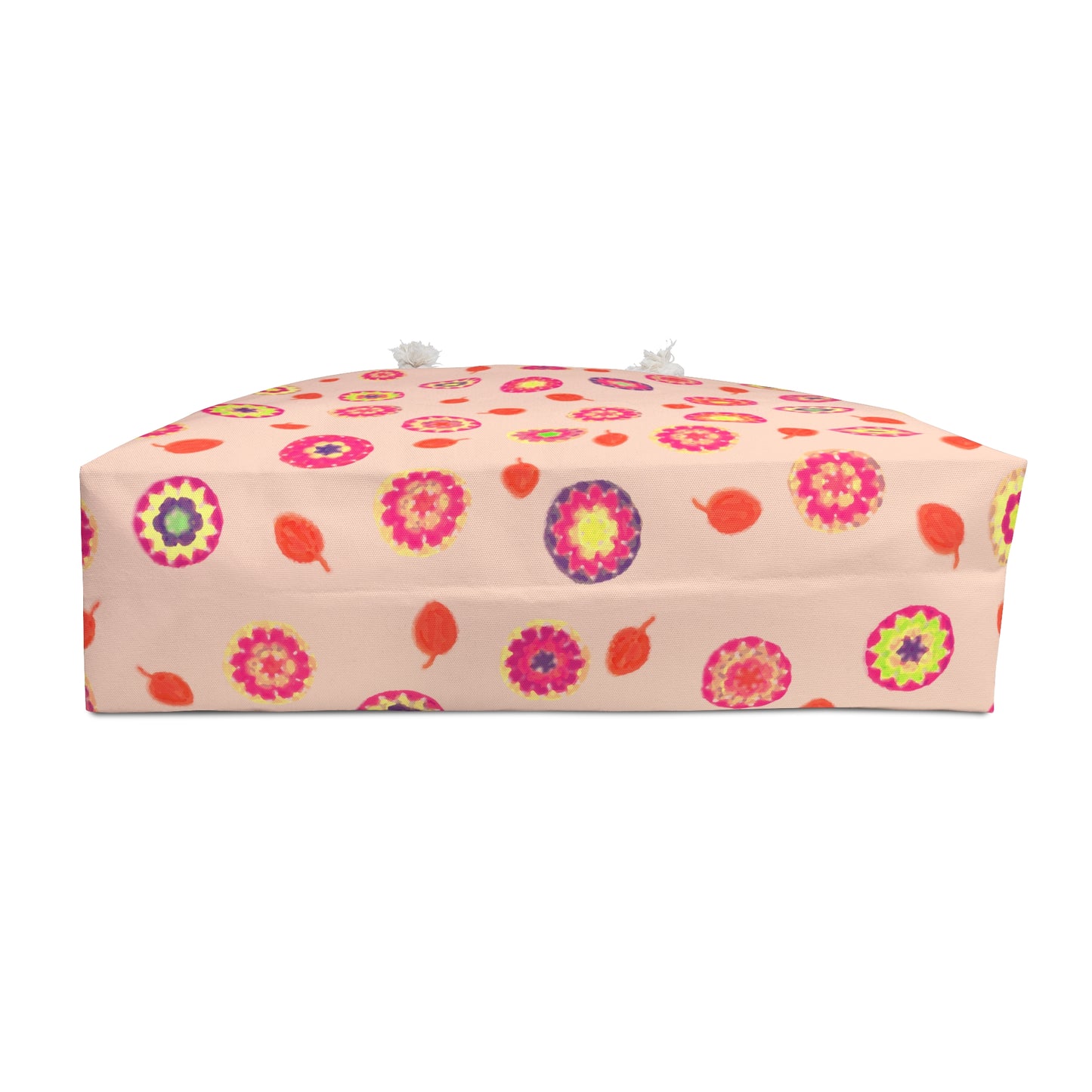 Crochet Pattern Print Weekender Bag - Peach