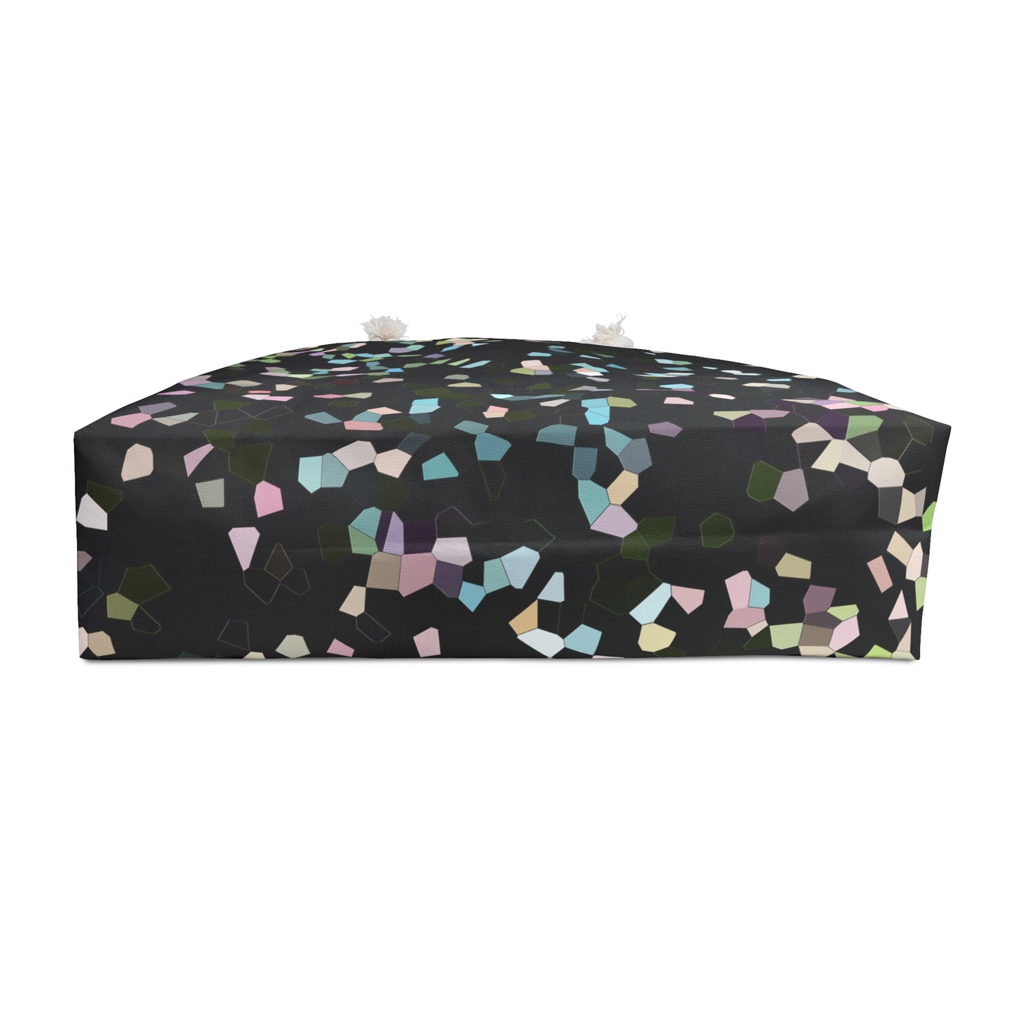 Black Tile Print Weekender Bag, Travel Tote, Weekend Getaway