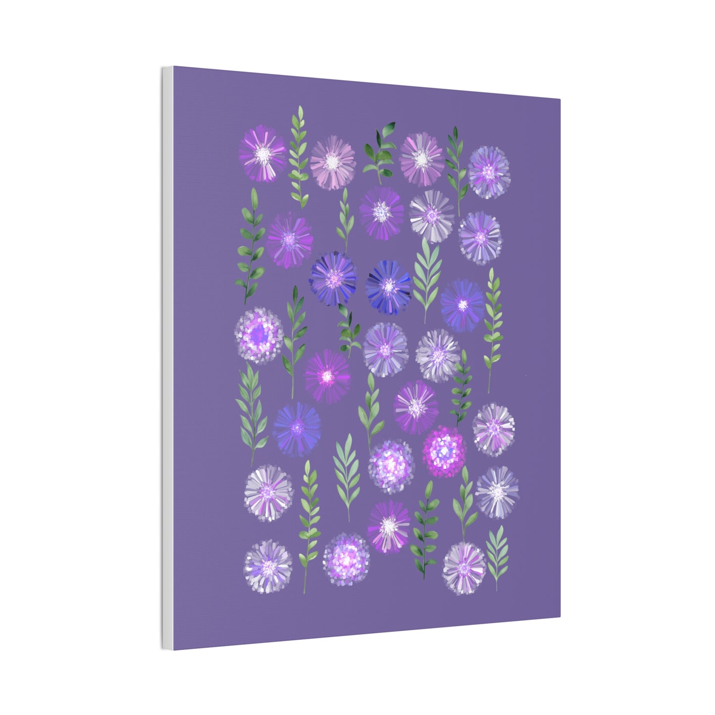 Abstract Canvas Wall Art-- Cornflowers