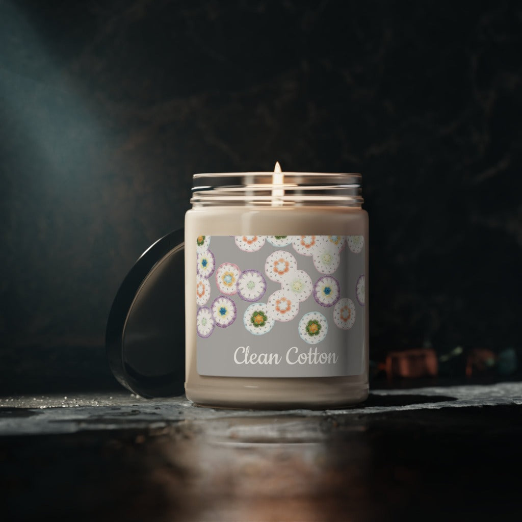Natural Soy Wax Scented Candle Clean Cotton 9oz
