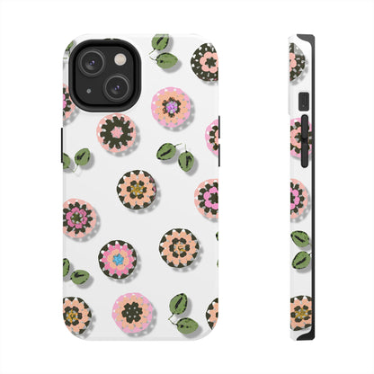 Floral Crochet Pattern Tough Phone Case