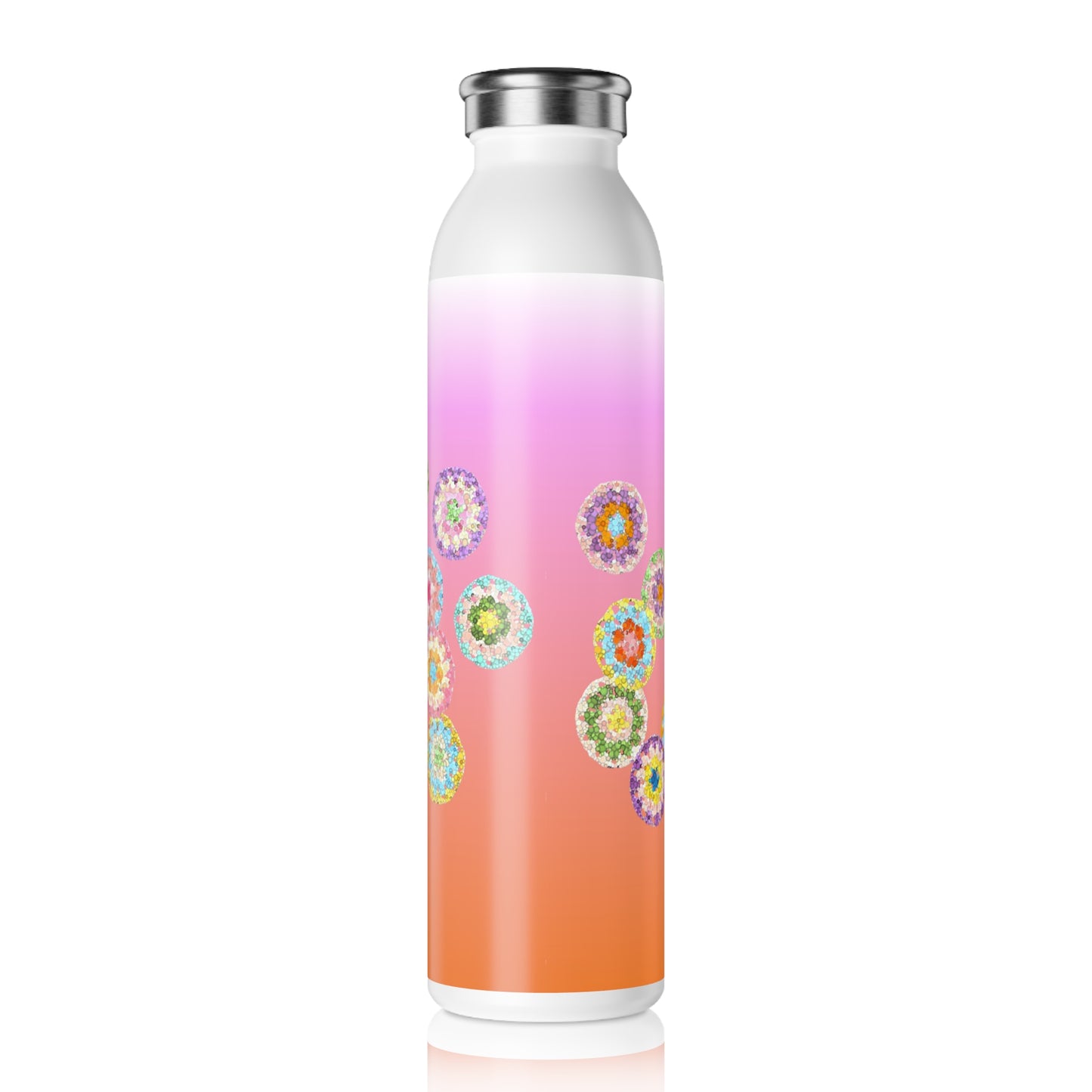 Insluted Double-Walled Stainless Steel Slim Water Bottle, Sunset 600ml