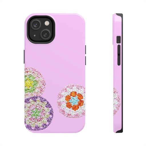 Floral Pattern Print Tough Phone Cases For Apple iPhone Rose Pink
