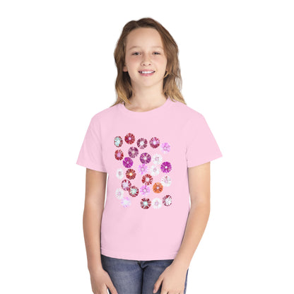 Floral Youth Midweight Tee for Spring Celebrations