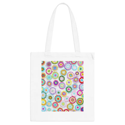 Long Handle Cotton Tote Bag Floral