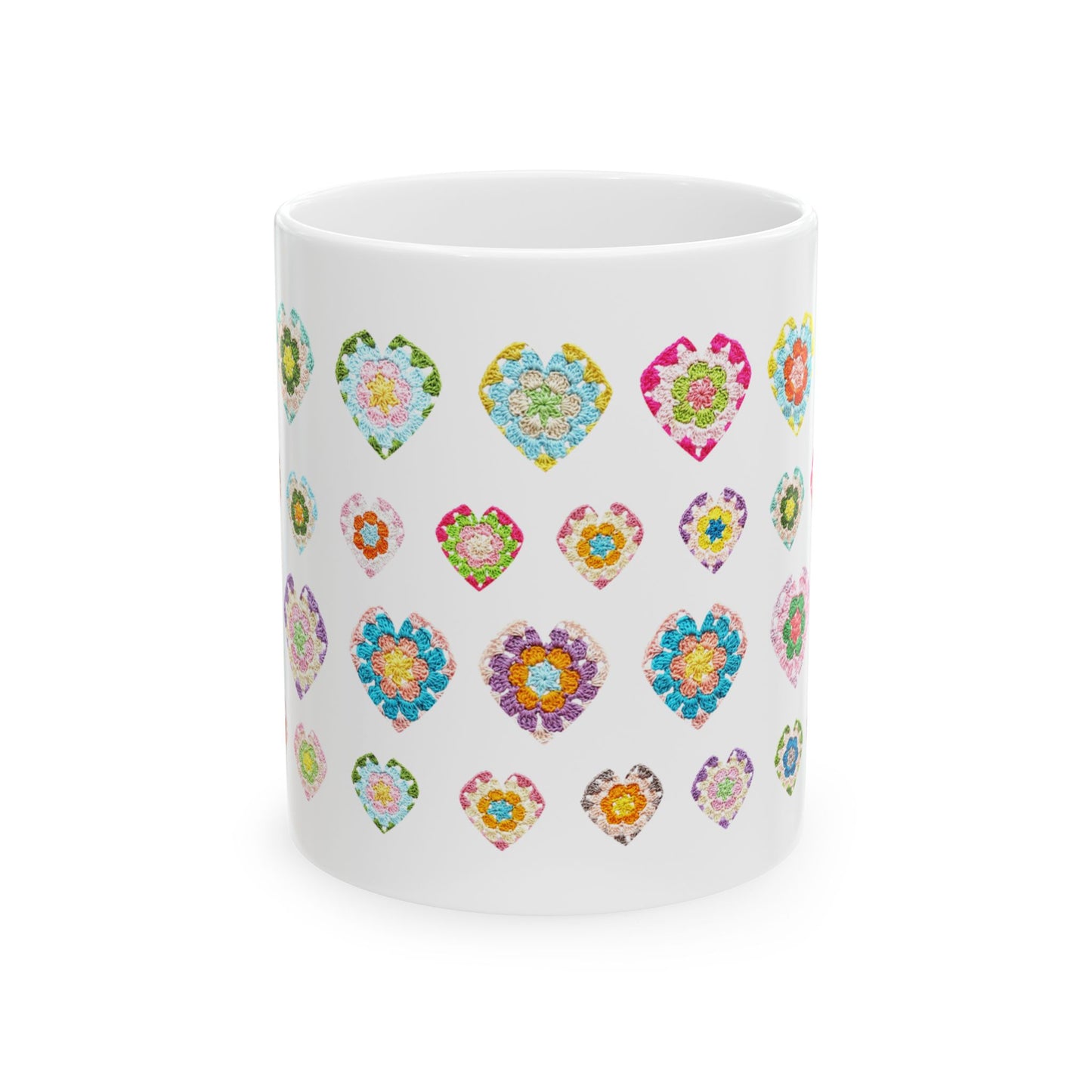 Love Heart Print Ceramic Mug (11oz)