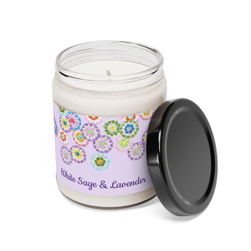 Natural Soy Wax Scented Candle White Sage & Lavender, 9oz