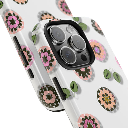 Floral Crochet Pattern Tough Phone Case