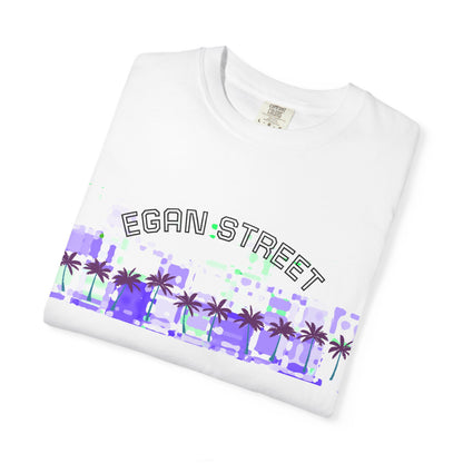 Men's Egan Street Retro Palm Beach Surf Tee Purple Design