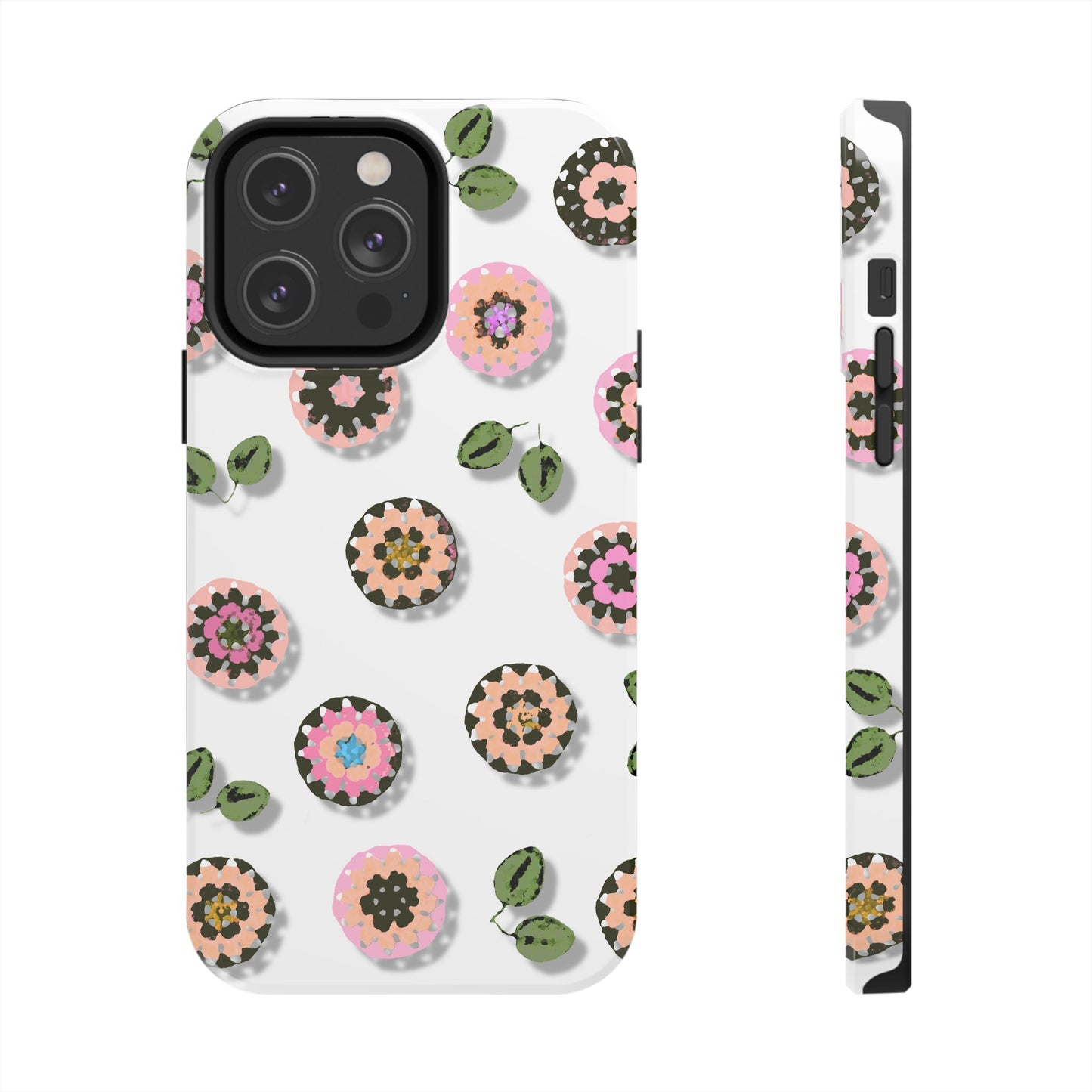 Floral Crochet Pattern Tough Phone Case