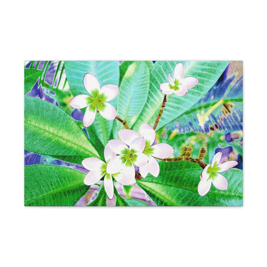 Frangipani Canvas Wall Art — Vibrant Stretched Canvas