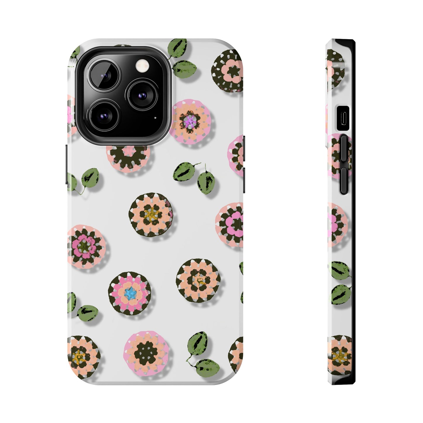 Floral Crochet Pattern Tough Phone Case