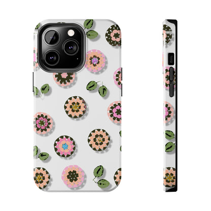 Floral Crochet Pattern Tough Phone Case