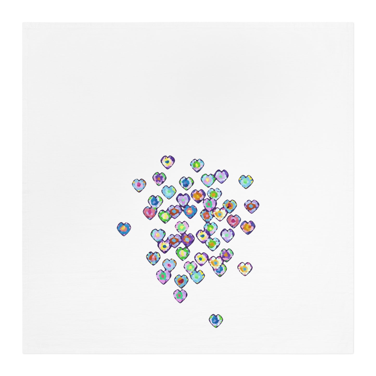 Tea Towel — Watercolor Heart Confetti Kitchen Towel