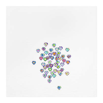 Tea Towel — Watercolor Heart Confetti Kitchen Towel