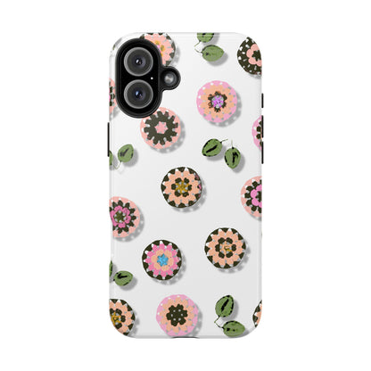 Floral Crochet Pattern Tough Phone Case