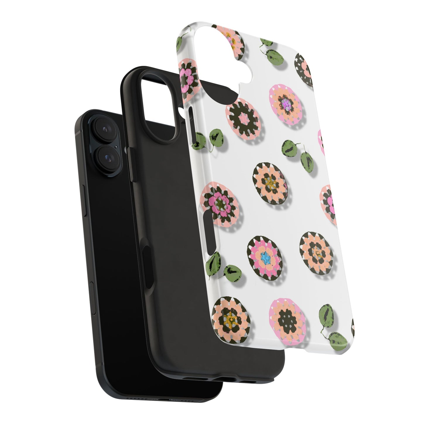 Floral Crochet Pattern Tough Phone Case