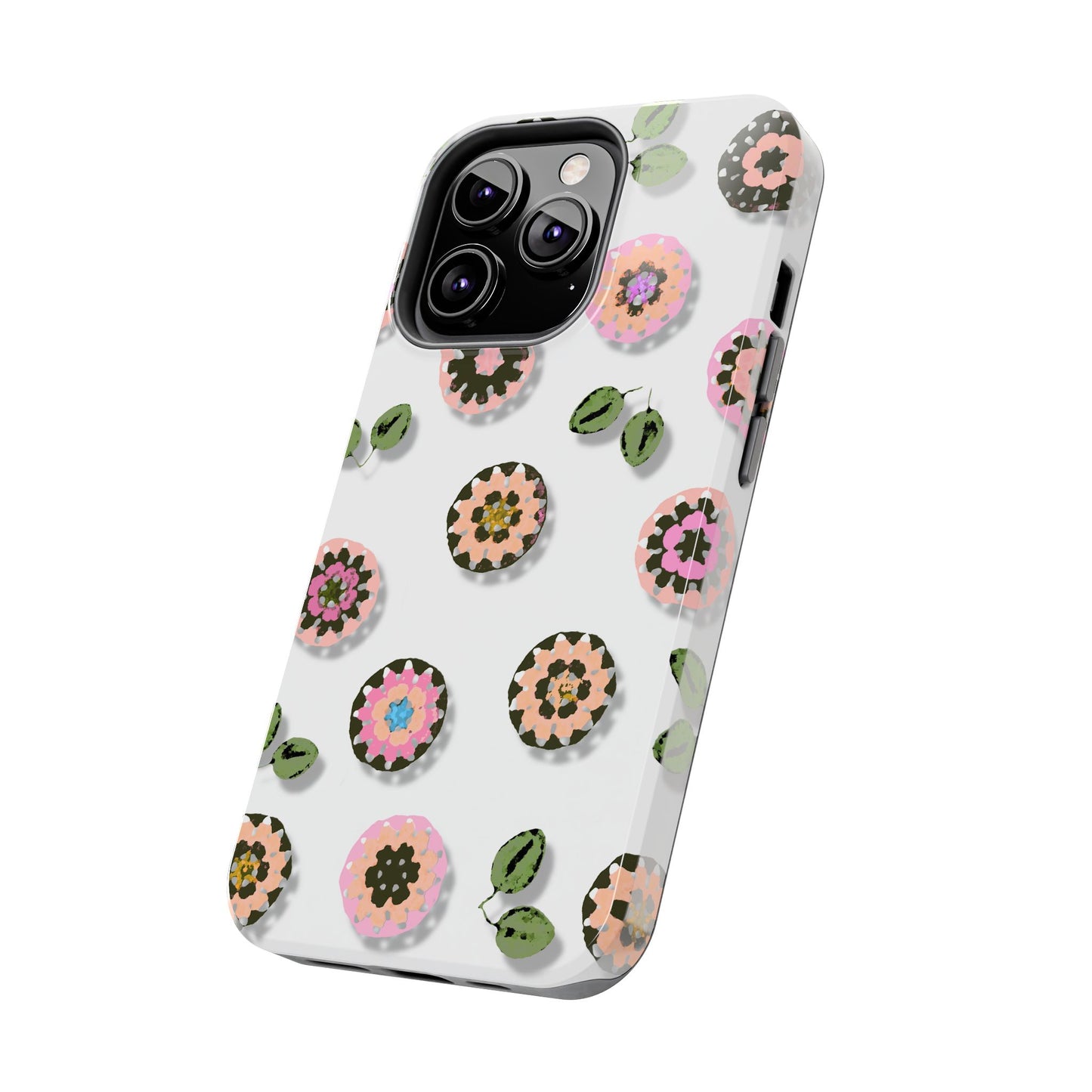 Floral Crochet Pattern Tough Phone Case