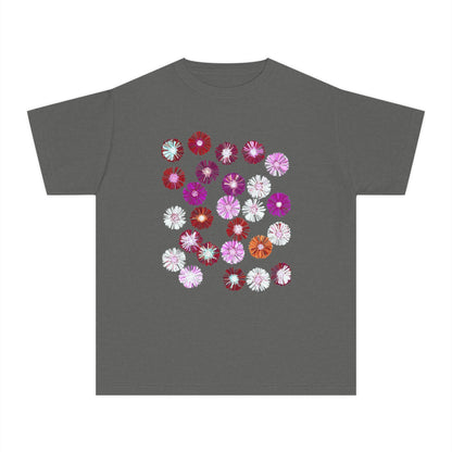 Floral Youth Midweight Tee for Spring Celebrations