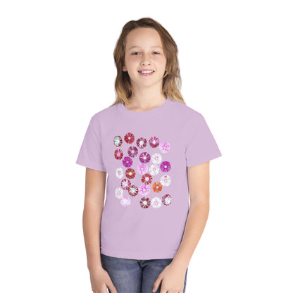 Floral Youth Midweight Tee for Spring Celebrations