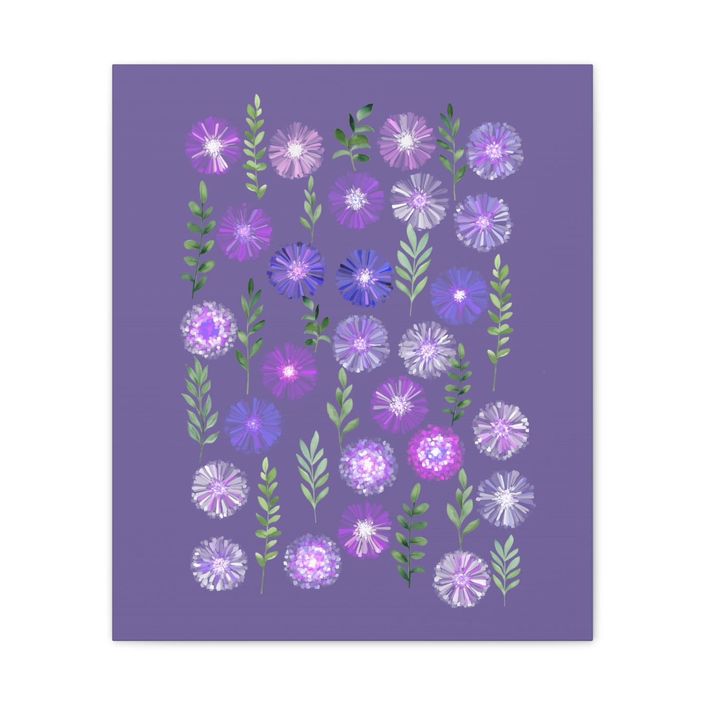 Abstract Canvas Wall Art-- Cornflowers