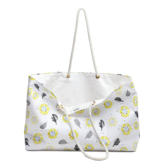 Yellow Flower Weekender Bag