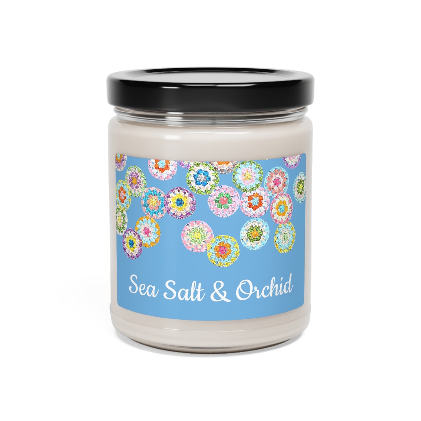 Natural Soy Wax Scented Candle Sea Salt & Orchid, 9oz