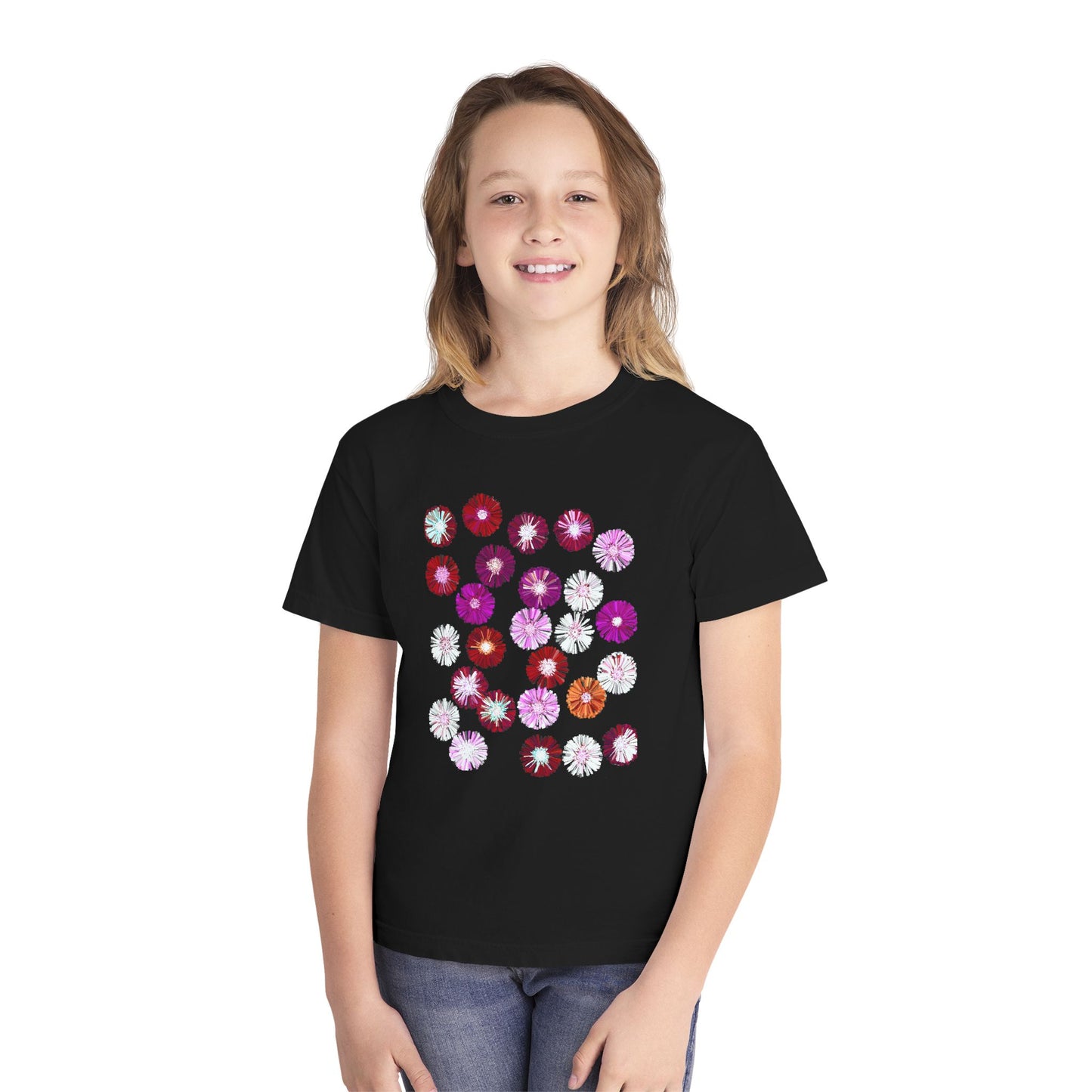Floral Youth Midweight Tee for Spring Celebrations