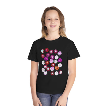 Floral Youth Midweight Tee for Spring Celebrations