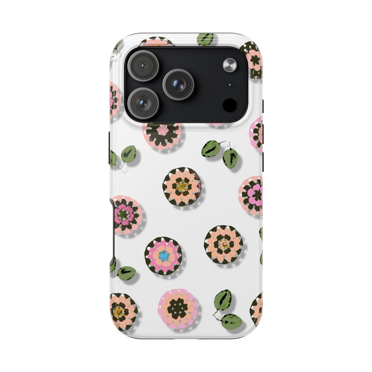 Floral Crochet Pattern Tough Phone Case