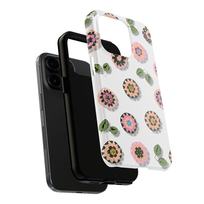Floral Crochet Pattern Tough Phone Case