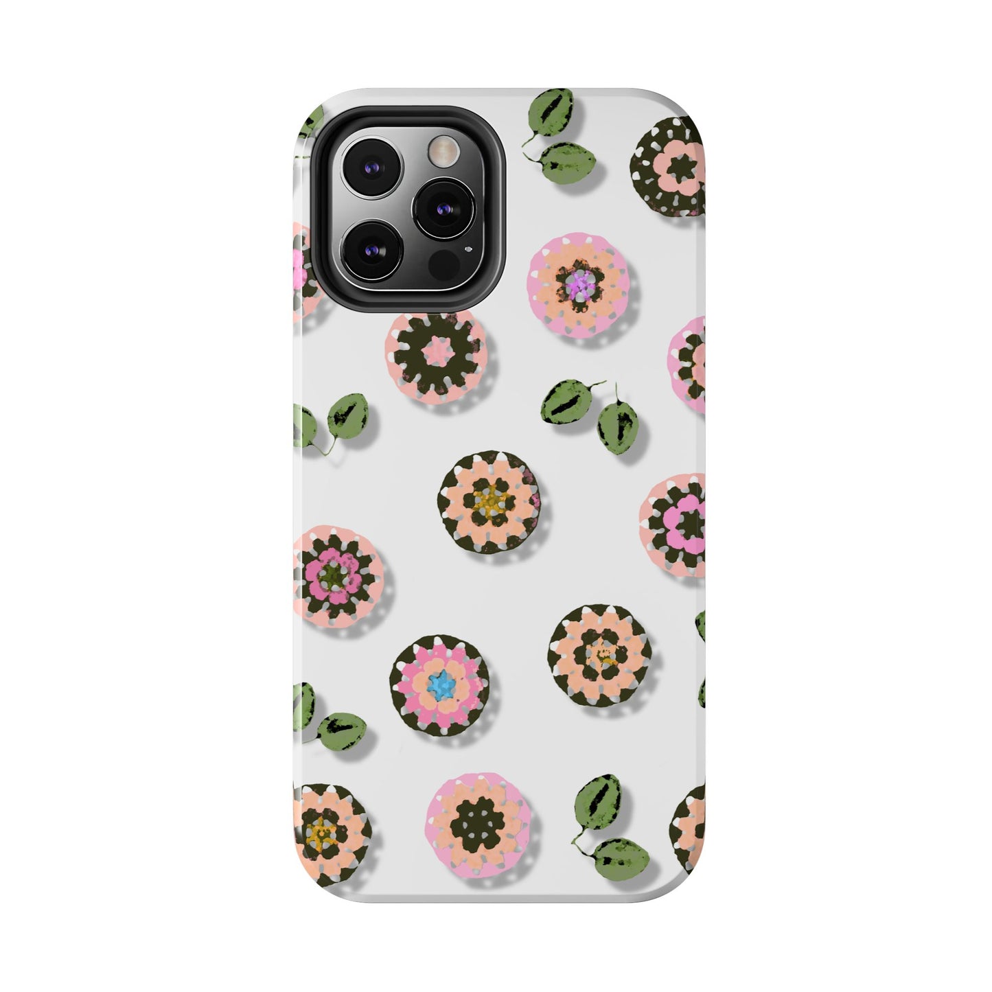 Floral Crochet Pattern Tough Phone Case