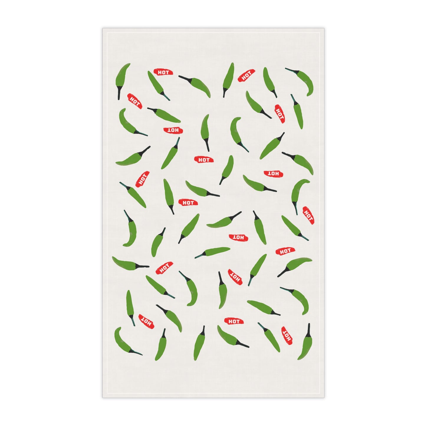 Copy of Chili Pepper Pattern Cotton Tea Towel — White Kitchen Dish Towel