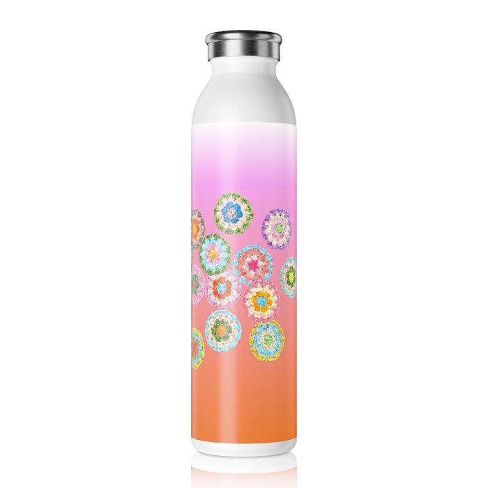 Insluted Double-Walled Stainless Steel Slim Water Bottle, Sunset 600ml