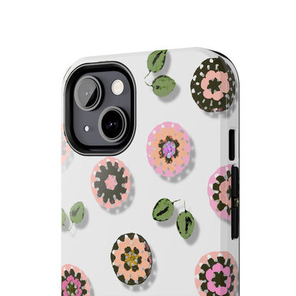 Floral Crochet Pattern Tough Phone Case