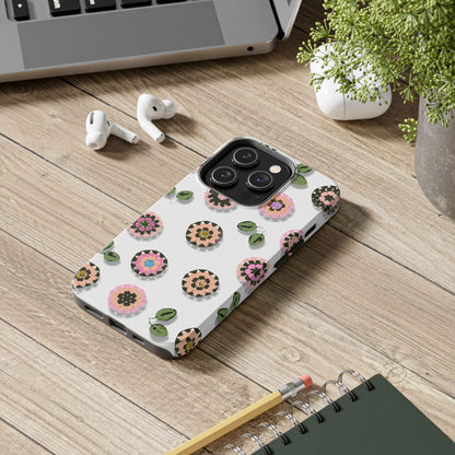 Floral Crochet Pattern Tough Phone Case
