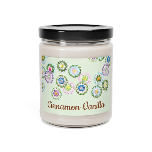 Natural Soy Wax Scented Candle Cinnamon Vanilla, 9oz Glass Jar