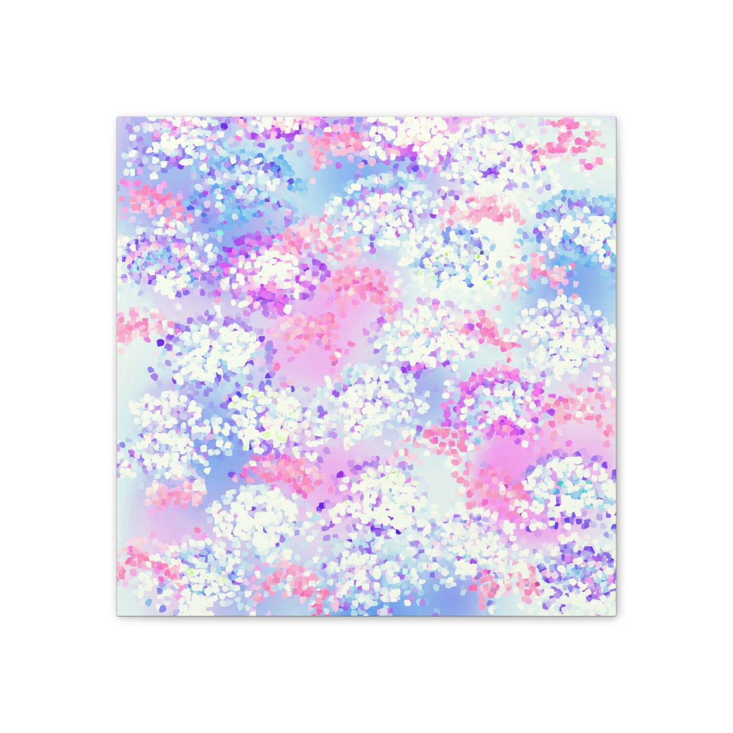 Stretched Abstract Canvas -- Cherry Blossom in Purple and Blue