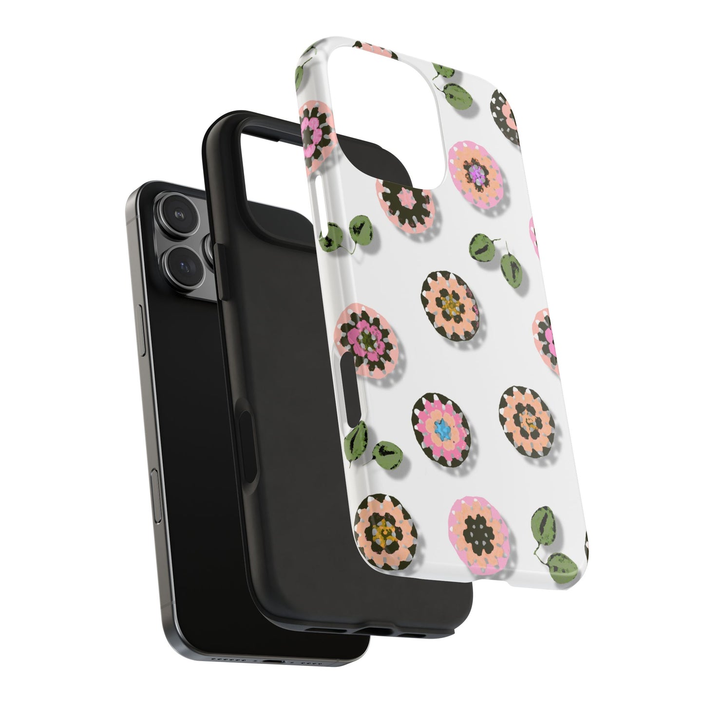 Floral Crochet Pattern Tough Phone Case