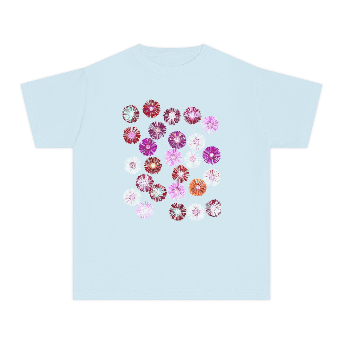 Floral Youth Midweight Tee for Spring Celebrations