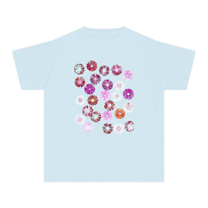 Floral Youth Midweight Tee for Spring Celebrations