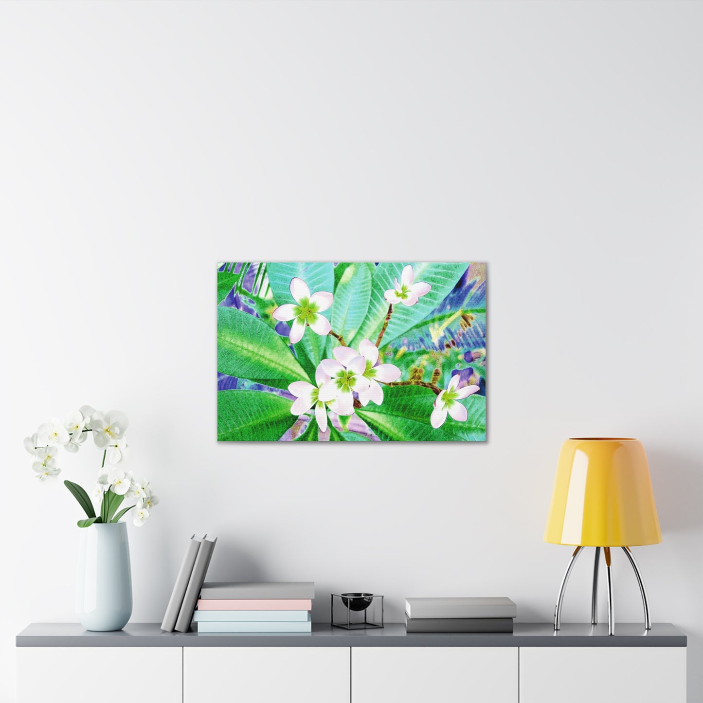 Frangipani Canvas Wall Art — Vibrant Stretched Canvas
