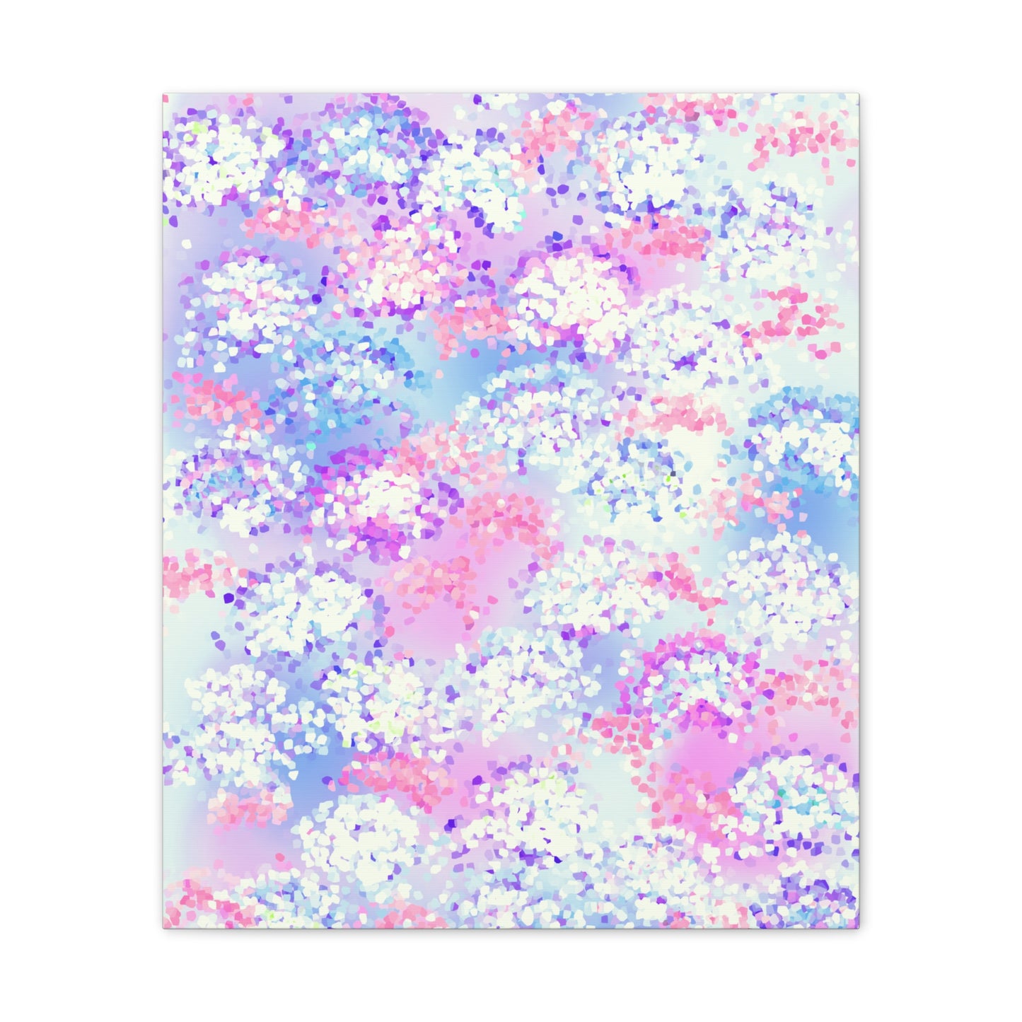 Stretched Abstract Canvas -- Cherry Blossom in Purple and Blue