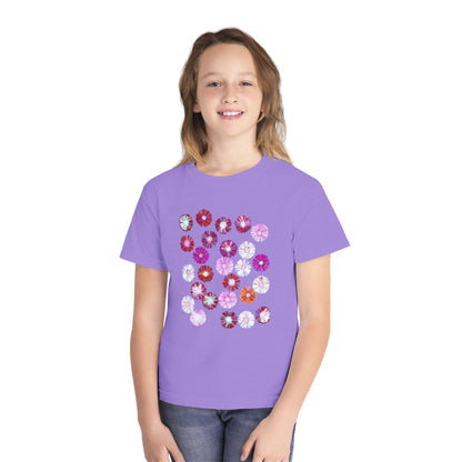 Floral Youth Midweight Tee for Spring Celebrations