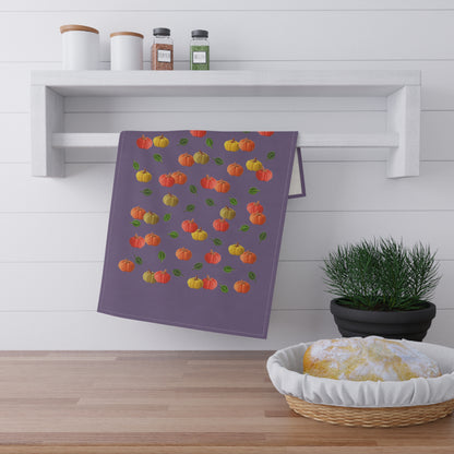 Kitchen Towel Pumpkin Pattern Purple