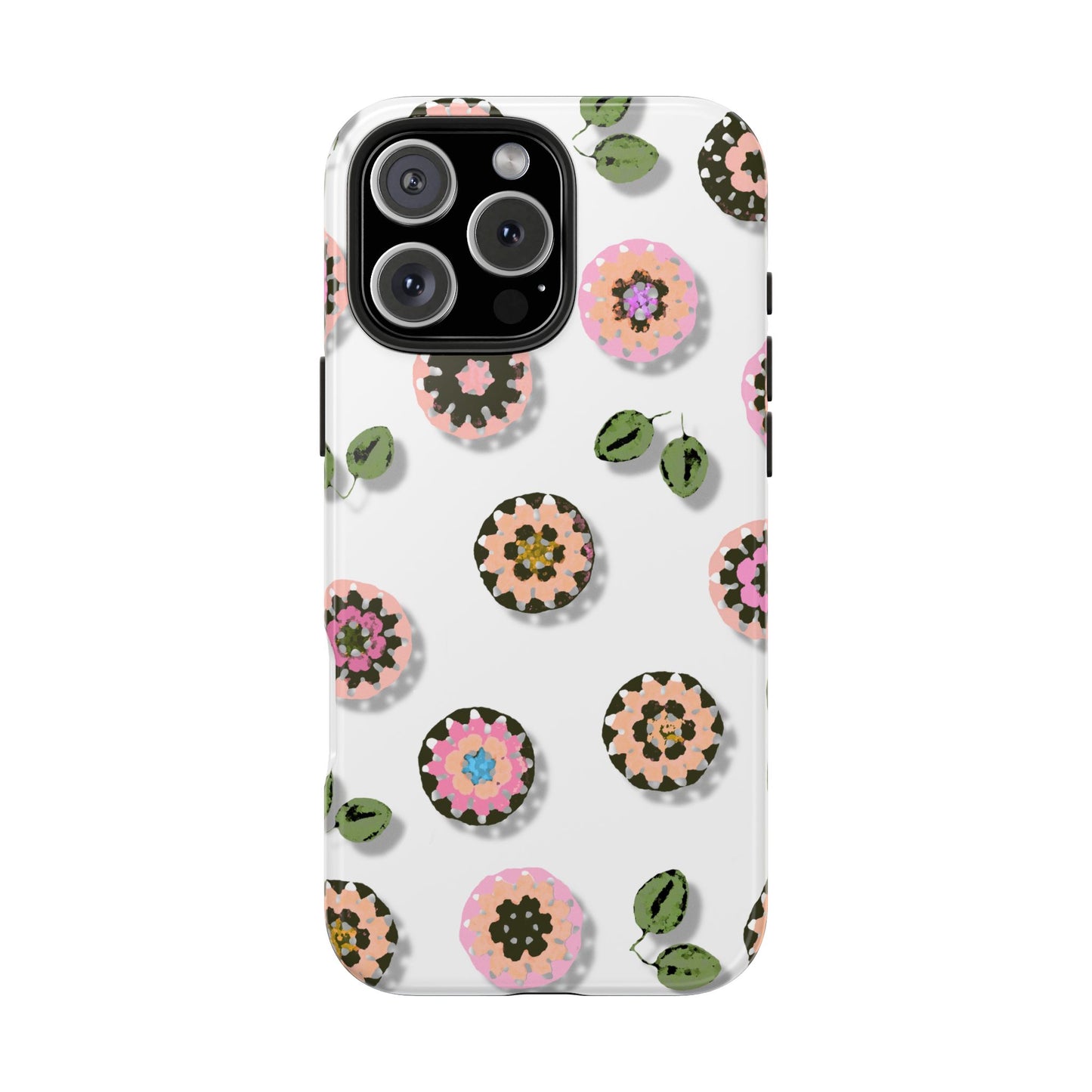 Floral Crochet Pattern Tough Phone Case