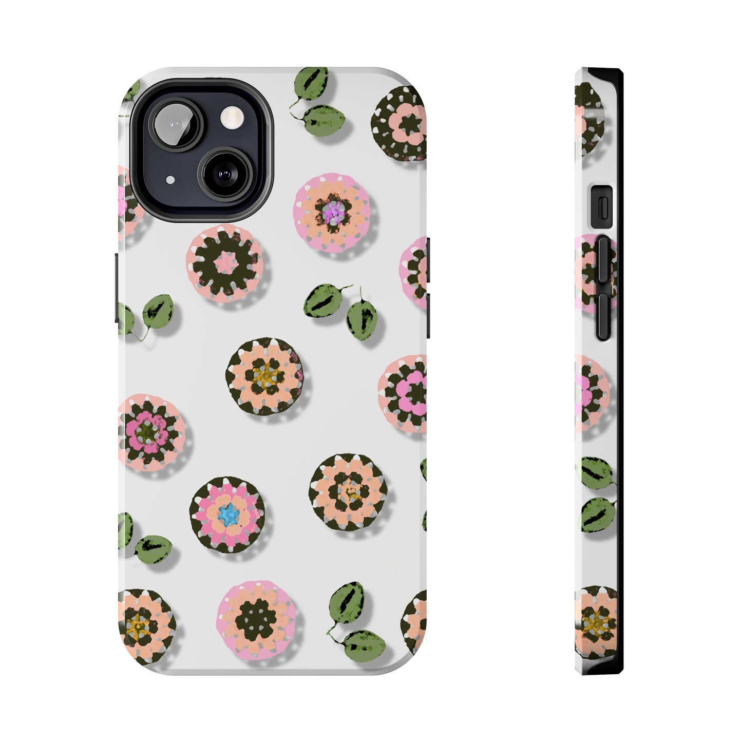 Floral Crochet Pattern Tough Phone Case