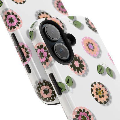 Floral Crochet Pattern Tough Phone Case