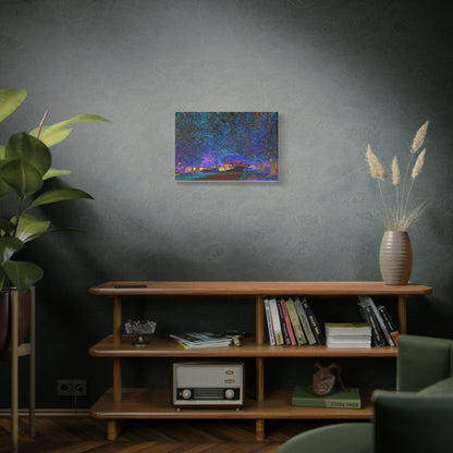 Matte Canvas Wall Art — Neon Forest Avenue Stretched Print 24"x 16"