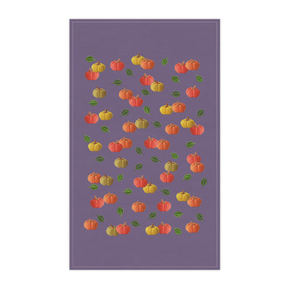 Kitchen Towel Pumpkin Pattern Purple